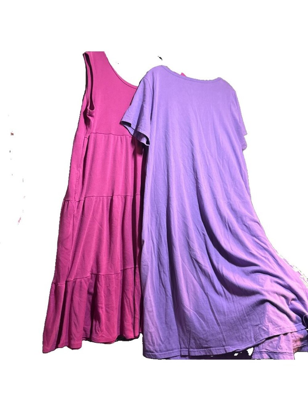 2 Dreams Co Nightgown Housecoat Womens Size L(18-20) White Floral Purple Pink